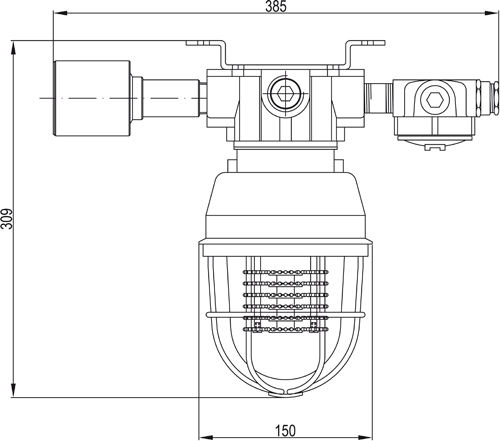 Взрывозащищенный светозвуковой оповещатель EVX-4050-HOOTER-122/220VAC (взрывозащищенная комбинированная сирена+маяк)