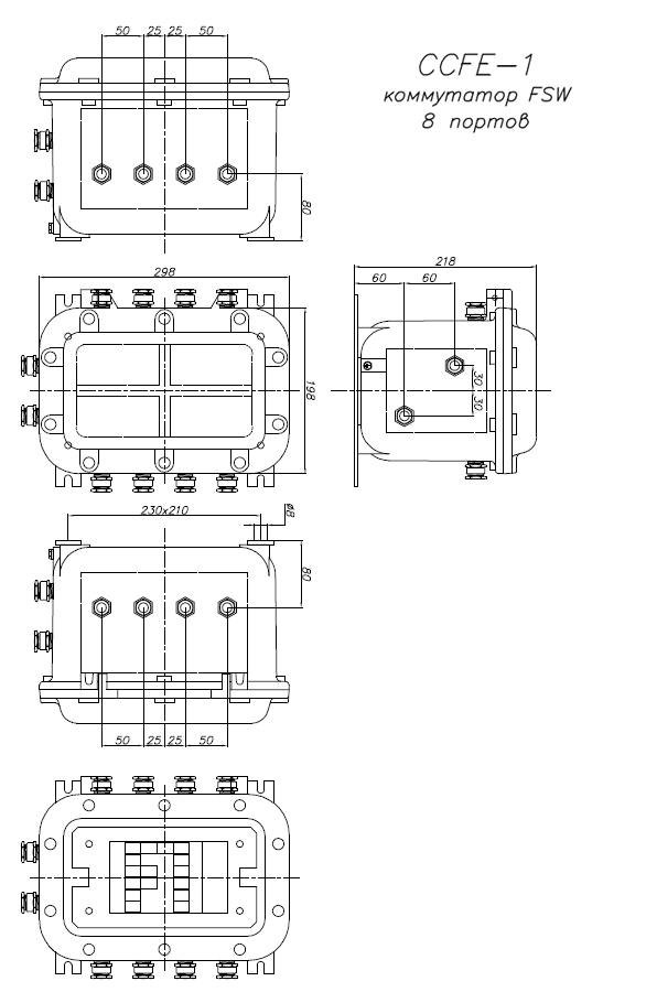 Рудничный взрывозащищенный гигабитный коммутатор IIBCCFE-FSW 1000x8 IIB