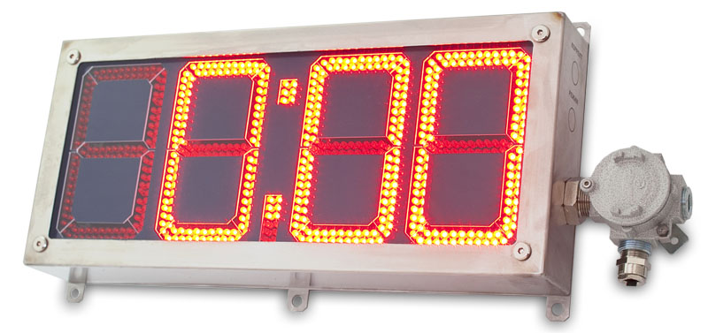 Взрывозащищенные светодиодные информационные табло (часы) серии SA-INDICATOR/CLOCK